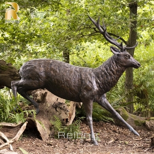 Decoración de jardín Metal Animal Escultura Skyfall <span class=keywords><strong>Película</strong></span> Bronce Ciervo Estatua - Product Image 6