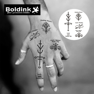 <span class=keywords><strong>Tatouage</strong></span> au jus de Jagua Boldink personnalisé, réaliste, mandala, art corporel, imperméable, longue durée, 2 semaines - Product Image 5