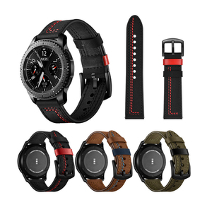 Bracelet en cuir de veau véritable 22mm 20mm pour <span class=keywords><strong>Huawei</strong></span> <span class=keywords><strong>Watch</strong></span> <span class=keywords><strong>GT</strong></span> <span class=keywords><strong>2</strong></span> bracelet pour Samsung Galaxy <span class=keywords><strong>Watch</strong></span> - Product Image 1
