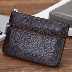 Classic Style Mini <b>Leather</b> Coin Purse Zipper <b>Key</b> Bag with Wear-Resistant Feature for Women - Product Image 3