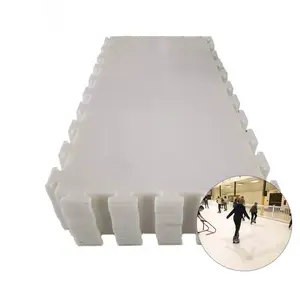 synthetic ice skating tiles inflatable mini hockey rink