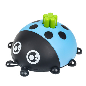 Cute Fun Press Car Ladybug Toy One Size <b>Plastic</b> Electric Kids Swing Car - Product Image 2