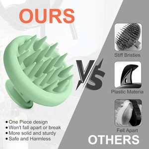 Eco-friendly Soft Silicone Shampoo <b>Brush</b> <b>Scalp</b> Care Washing Hair <b>Brush</b> Custom Logo Shampoo <b>Brush</b> Massager - Product Image 2