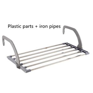 Easy to Fix and Move Folding <strong>Clothes</strong> Radiator Rack Balcony Airer Balcony Flower Shelf Rack <strong>Railing</strong> <strong>Hanging</strong> - Product Image 6