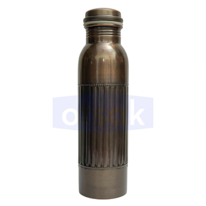 Premium Quality Pure Copper Engraved Custom Water Bottle Eco-Friendly <b>Large</b> Capacity Portable Leak Proof Classic Drinkware Gift - Product Image 1