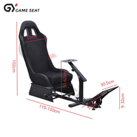 Cockpit de simulation de course personnalisé GY058, siège de simulation de course réglable pour Playstation 2 3, Wii, Xbox, Xbox 360