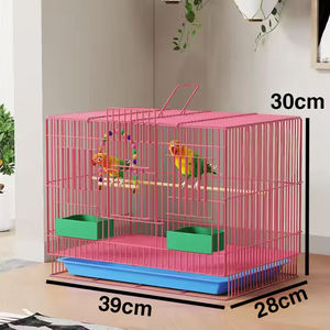 Toptan yüksek kaliteli beyaz ticari Metal kuş kafesleri <span class=keywords><strong>Aviaries</strong></span> kapalı küçük katlanabilir katı desen plastik tepsi kutusu - Product Image 4