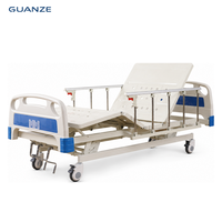 Lit d'hôpital manuel réglable à 3 fonctions, directement de l'usine, avec panneaux en ABS, pour les distributeurs d'Asie du Sud-Est et les soins à domicile pour personnes âgées