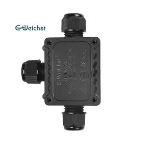 EW-M2068L-T T Shape 3Way Ip20 Series Waterproof Connector Terminals Block Led Landscape Light Ip68 Waterproof Junction Box