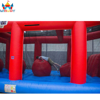 Jeu de sport de fête Grand labyrinthe gonflable extérieur Course d'obstacles Course pour le plaisir