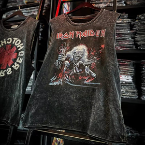 Débardeur Unisexe Personnalisé Imprimé Groupe de Rock Vintage 100% Coton Respirant Séchage Rapide Effet Délavé Sportif Sans Manches - Product Image 1