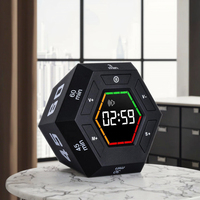 Vente en gros numérique enfants étude Pomodoro minuterie horloges de table intelligentes cuisine compte à rebours magnétique plastique Google hexagone visuel