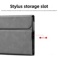 Sac pour ordinateur portable en cuir PU avec logo personnalisé JFG, usine OEM ODM, vente en gros, housse antichoc pour Surface Pro 9, toutes tailles