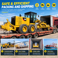 Niveleuse à moteur CAT 140H d'occasion, niveleuse routière Caterpillar 140H d'origine, en bon état de fonctionnement pour la construction routière