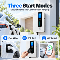 Station de recharge commerciale pour véhicules électriques Type 2 J1772 GB/T, OCPP 1.6J, 7kW, 32A, chargeur AC intelligent, RFID, application, CE, UL, pour opérateurs de parkings publics