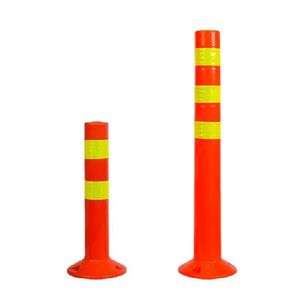 Poteau de signalisation Angcheng PE 75 cm, rouge et bleu, réfléchissant, anti-collision, barrière routière, colonne d'isolation de sécurité - Product Image 5