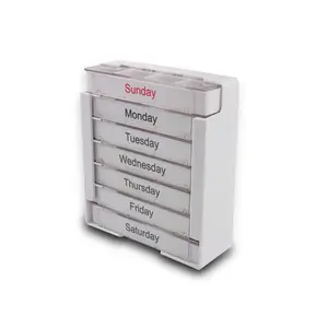 Plastik-Pillenbox wöchentliche Aufbewahrung Halter Pille 7-Tage-Tablet-Sortierbox Behälter Hülle Organisator Medizinbox