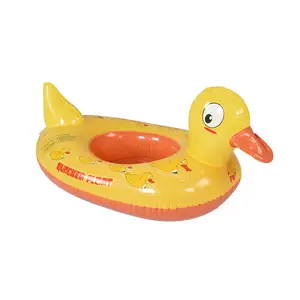 Yellow Duck Inflatable Pool Float Swim Ring with Safety Seat for Kids Inflatable Swimming Rings Suitable Child Swim Ring