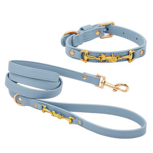 Groothandel Luxe Lederen Hondenhalsband En Leiband Set Gevulde Gerecyclede Fabricage Gepersonaliseerde Luxe Kleine Grote Huisdieren Wandelen - Product Image 5