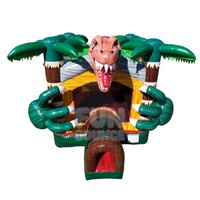 Château gonflable sur le thème des dinosaures 13x14x15.4 pieds, château gonflable commercial pour enfants pour les fêtes et la location d'événements