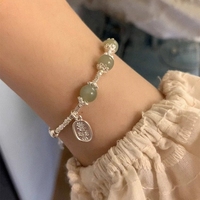 FY-SL331 S925 Bracelet en argent pur de style chinois pour femme Accessoire haut de gamme polyvalent pour Peace Joy Princess Cut Diamond Gift