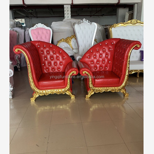 Chaises de couple de luxe <span class=keywords><strong>à</strong></span> dossier haut en acier inoxydable doré moderne <span class=keywords><strong>pour</strong></span> événements, mariages, fêtes, restaurants, extérieur, salon, <span class=keywords><strong>villa</strong></span> - Product Image 3