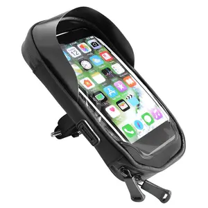 Touch Screen Handlebar Bag Bicycle Motorcycle Cycling Front Tube Frame Bag Waterproof Upgraded Adjustable Phone Holder Case
