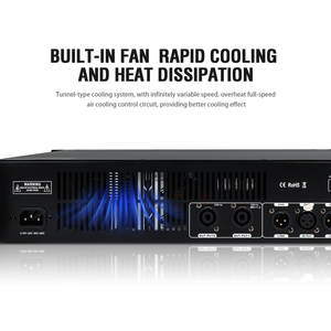 Amplificateur de Puissance Numérique Pro Audio DAN215 <span class=keywords><strong>Classe</strong></span> D 2U 2 Canaux 1500W, Très Puissant 3750W sous 2 Ohms, <span class=keywords><strong>Occasion</strong></span> - Product Image 4