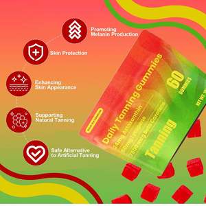 Paquete diario de 60 suplementos dietéticos para la salud de la piel que brillan con astaxantina, licopeno, betacaroteno, goma de bronceado para adultos - Product Image 3