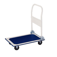 Carretilla de Plataforma Plegable con Capacidad de Carga de 150 kg, Carro de Plataforma Resistente para Transporte de Carga en Almacenes