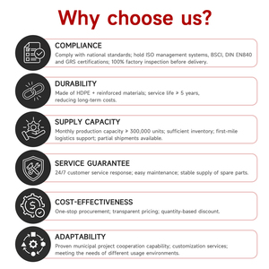 Hotel 40 Liter <span class=keywords><strong>Plastic</strong></span> pp Ronde Afvalbakken met Voetpedaal en Folie Coating - Product Image 6