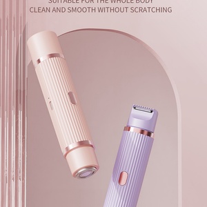 Rasoir électrique double tête 2-en-1 pour femme, étanche, utilisation humide et sèche, tondeuse à poils, tête détachable - Product Image 6