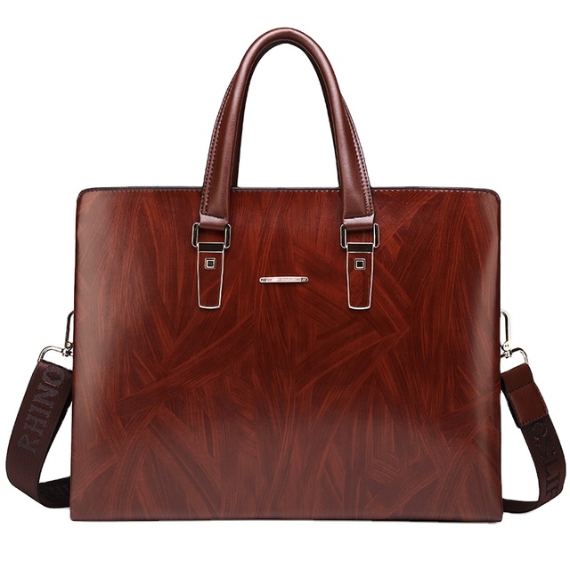Large-Capacity Men's Elegant Leather Crossbody Handbags Casual Business Briefcases for Work PU Leather Business Briefcase