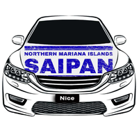 Housse de capot de voiture sur mesure sur le thème de Saipan, protection universelle pour capot de voiture, idéale pour les salons automobiles, les défilés et les cadeaux de festival