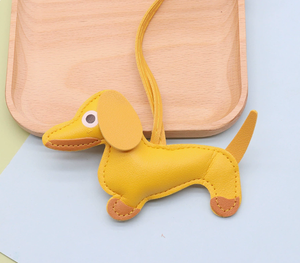 Lovely Puppy PU Leather Keychain Designer Women's Fashion <b>Light</b> Keychain Bag Pendant Stylish Keychain for Bags - Product Image 2