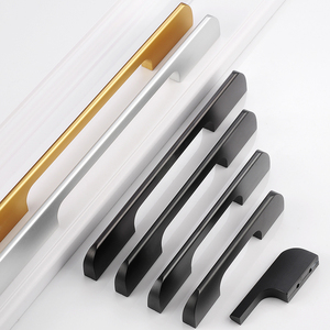 Modern Minimalist Integrated Cabinet <b>Door</b> Handle Extended Solid Gold Wardrobe Handle Luxury Touch - Product Image 1