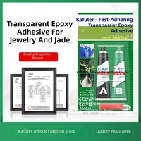Kafuter Clear Two Component Epoxy Adhesive Fast Curing AB Glue Tahan Panas 120C untuk Kaca Kristal Logam