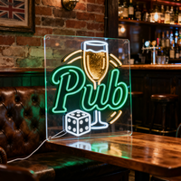 Letrero Luminoso LED Personalizado con Logotipo Comercial, Impresión UV, Pantalla Personalizable a Gran Escala para Pub, Bar, Panadería, Uso Comercial