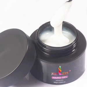 Neissry Gel de construction d'ongles Biab en vrac, sans TPO ni HEMA, avec pinceau double face, Gaoy Transparent Y en flacon, pour machine à ongles, couleur épaisse et dure - Product Image 1