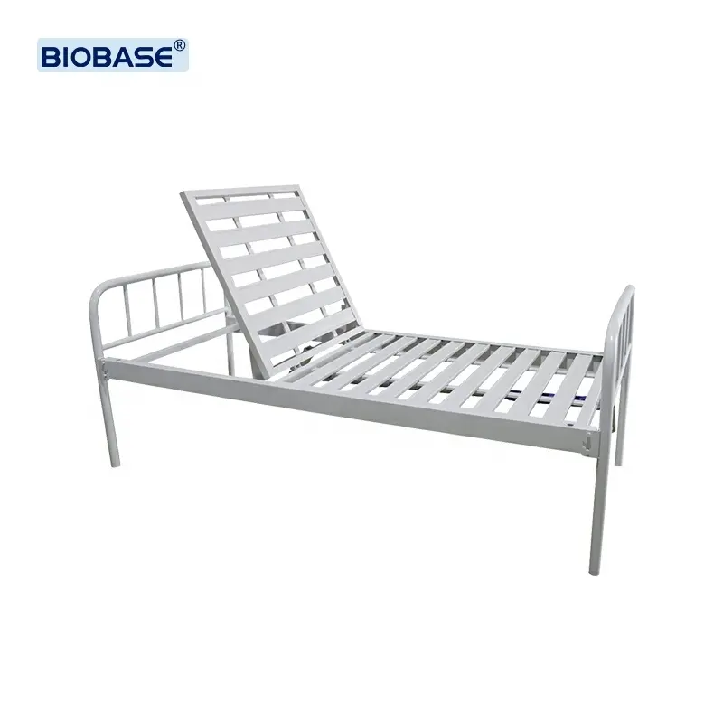 BIOBASE Chinaパンチングスリークランク病院用ベッド、静電プラスチック製双方向制限保護装置付き患者用