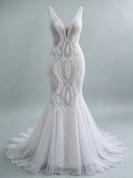Tissu de dentelle africaine Kalume blanc pur 4905, tissu de dentelle haut de gamme nigérian français en maille avec sequins pour robes de mariée
