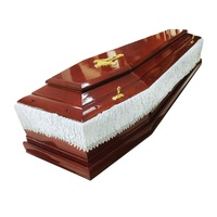 Ataúdes de madera funerarios de estilo europeo de alta calidad y suministros funerarios de ataúd