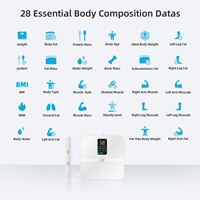 Votre LOGO ICI - Balance connectée professionnelle à 8 électrodes pour l'analyse de la composition corporelle, synchronisation via application Bluetooth, vente en gros OEM ODM
