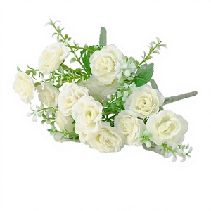 Bouquet di Rose Artificiali Coreane, 15 Fiori in Seta, Alta Simulazione, per Decorazioni di Matrimoni e Cerimonie, Bouquet da Sposa - Product Image 2
