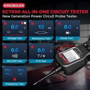 Testeur de circuit électrique automobile Kingbolen ECT600 12-24V, garantie 1 an, outil universel pour système électrique - Product Image 3