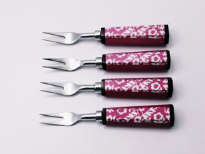 Haute Qualité Violet Résine Poignée En Acier Salade Fourchette Cuillère Couverts Ensemble De Luxe Réutilisable En Acier Inoxydable Couverts Parties En Gros Pas Cher - Product Image 2