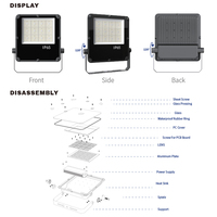 Reflectores LED de Aluminio de 14V IP65 COB 30W-300W 2700K-5000K con Ángulo de Haz de 90° y Regulables para Estadios Deportivos