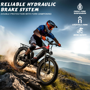 Bicicleta Eléctrica Todoterreno Personalizada F26, Stock en EE. UU. y la UE, 1500W 48V 20AH, Motores Duales, Neumáticos Gruesos, Bicicleta Eléctrica de Montaña para Adultos - Product Image 5