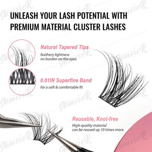 Nuevo Kit de Pestañas en Racimo, Longitud Mixta de 8-16 mm, Aspecto Natural, Resistentes al Agua, Pestañas en Racimo DIY, Kit de Segmentos de Pestañas en Racimo - Product Image 4