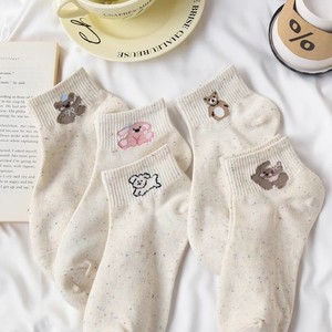 Women's Teddy Bear <b>Pattern</b> Ankle Socks Cotton Breathable Sweat Absorbing Casual Socks Spring Summer Style - Product Image 2